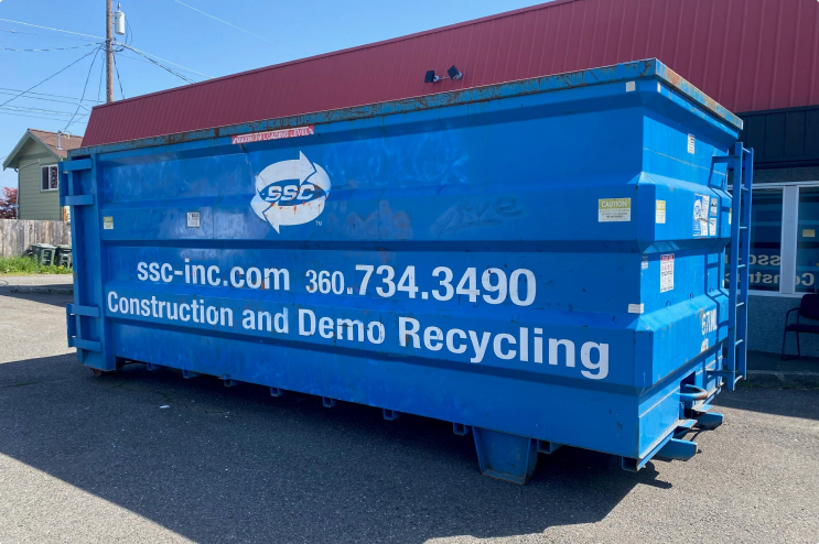Container for construction and demo recycling